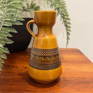 Vintage West German Pottery Pitcher